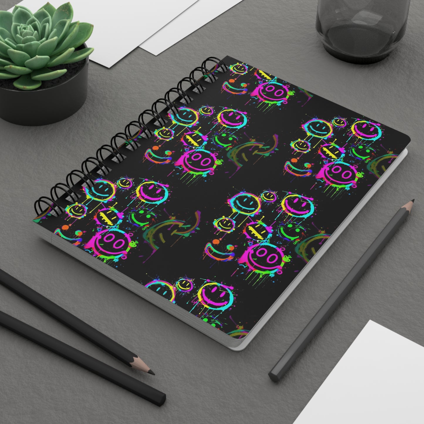 Vibrant Spiral Bound Journal, Colorful Notepad for Creative Minds, Artistic Planner, Unique Gifts for Artists, Journaling, Sketching