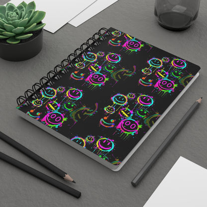 Vibrant Spiral Bound Journal, Colorful Notepad for Creative Minds, Artistic Planner, Unique Gifts for Artists, Journaling, Sketching