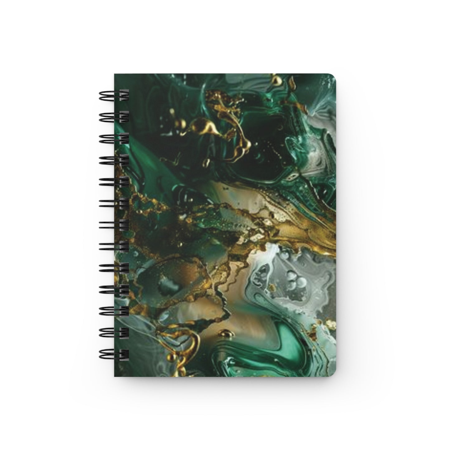 Elegant Spiral Bound Journal | Green Marble Design | Perfect for Journaling, Note-Taking, Gift for Writers, Students, Holidays