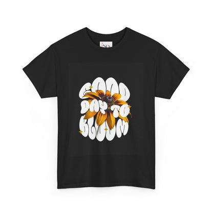 Good Day to Bloom Unisex Heavy Cotton Tee, Floral Graphic Tee, Spring Edition T-Shirt, Casual Gift, Nature Lover Apparel