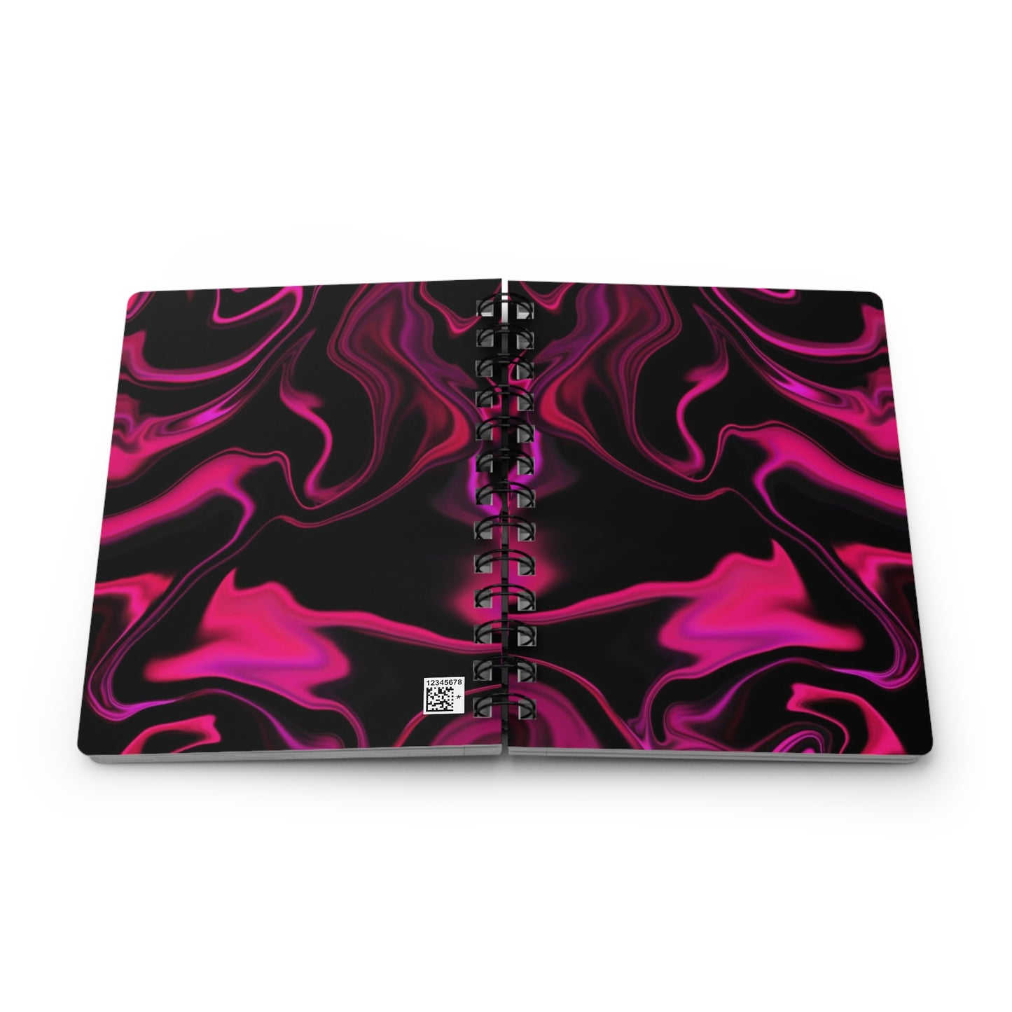 Abstract Pink & Black Spiral Bound Journal | Perfect for Writers, Creative Minds, Gift for Students, Cool Note-taking