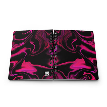 Abstract Pink & Black Spiral Bound Journal | Perfect for Writers, Creative Minds, Gift for Students, Cool Note-taking