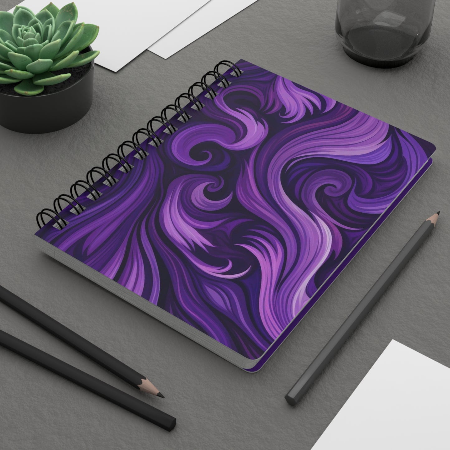 Elegant Purple Spiral Bound Journal | Journal for Writers, Art Lovers, Gift for Her, Diary, Creative Notes