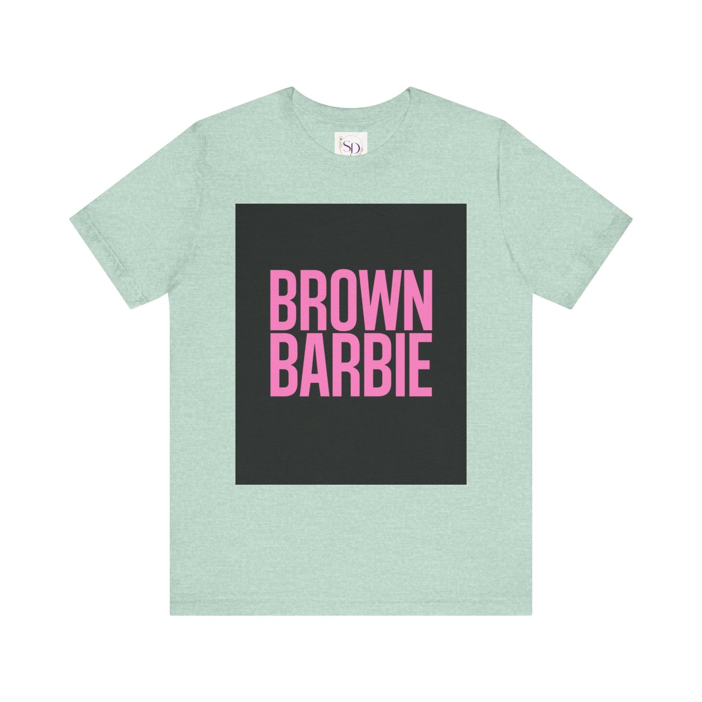 Trendy Unisex Tee - Brown Barbie Graphic T-Shirt for Fashion Lovers, Casual Wear, Gifts for Friends, Birthday, Summer Fun