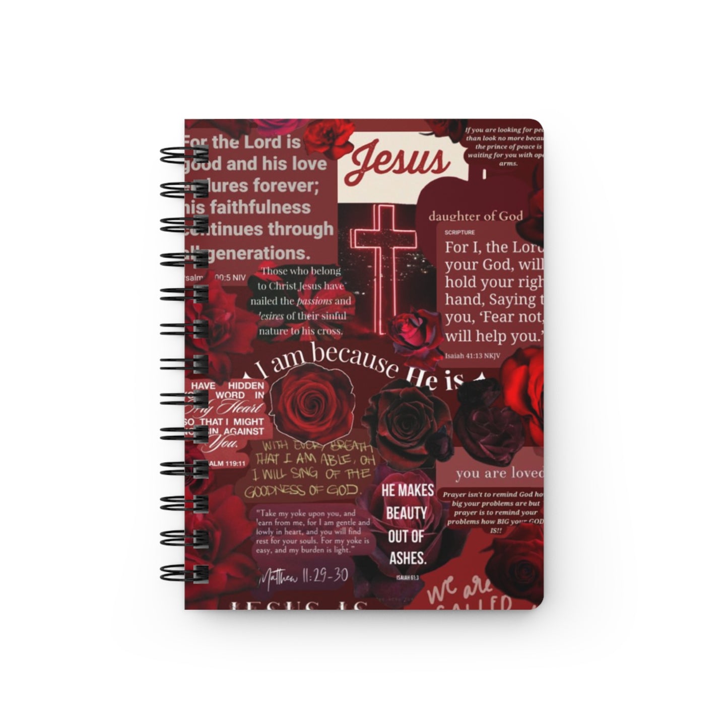 Inspirational Faith Journal - Spiral Bound Notebook, Motivational Writing, Christian Gifts, Religious Quote Journal, Bible Study