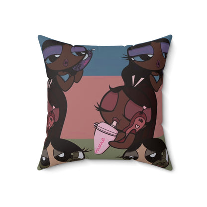 ImJustAGirl🎀🫧🩷~ Faux Suede Square Pillow