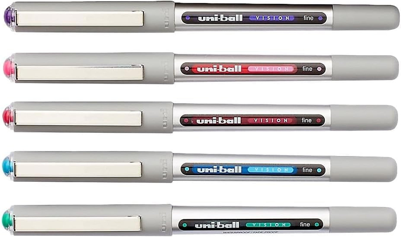 Vision Rollerball Pens, Fine Point (0.7Mm), Assorted Colors, 12 Count
