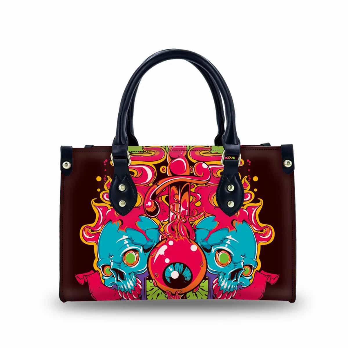  Luxury Skull Handbag with Two Handles Casual Style