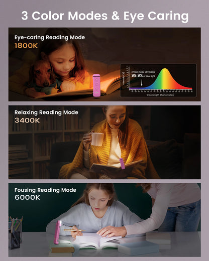 High Quality Hands Free Personal Mini Book Light Rechargeable Wireless Adjustable Reading Lamps Bookmark Light for Reading