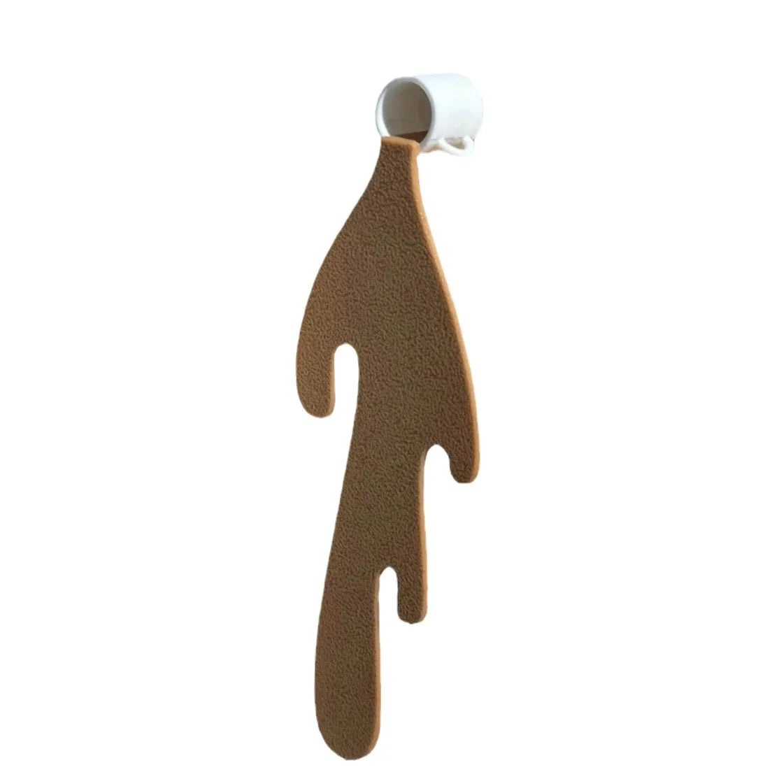 Factory Wholesale Custom Leather Bookmarks Creative Coffee Cup Leather Decor Spilled Coffee High Quality Funny Bookmarks