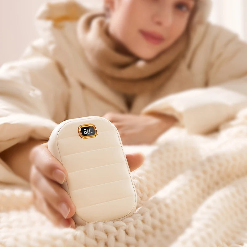 Factory Rechargeable Mini Hand Warmer Power Bank 4000Mah Portable Charger USB 2 in 1 with Digital Display Hand Warmer