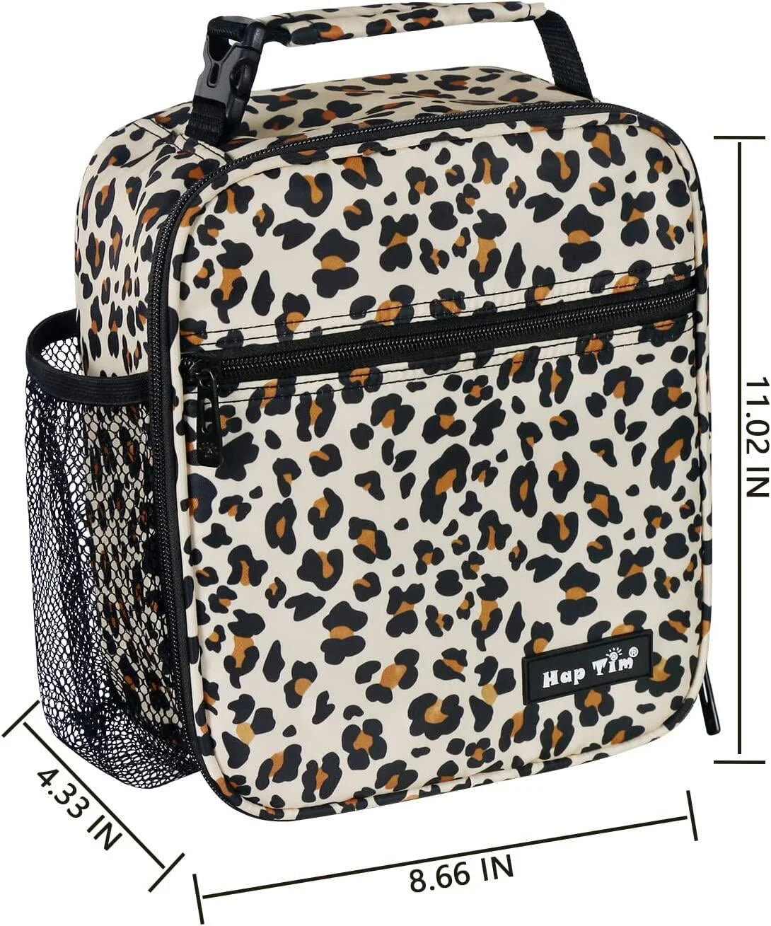 Insulated Lunch Bag Women, Reusable Lunch Box for Women, Adluts Lunchbox for Office Work School, Portable Lunchbag for Kids Girls Toddler, Leopard Print（18654-Lp）