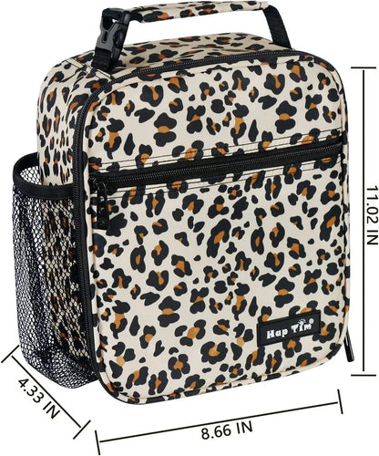 Insulated Lunch Bag Women, Reusable Lunch Box for Women, Adluts Lunchbox for Office Work School, Portable Lunchbag for Kids Girls Toddler, Leopard Print（18654-Lp）