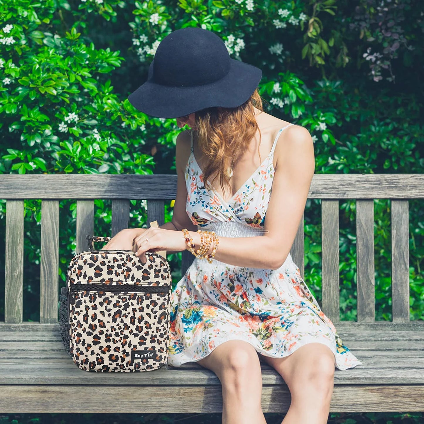 Insulated Lunch Bag Women, Reusable Lunch Box for Women, Adluts Lunchbox for Office Work School, Portable Lunchbag for Kids Girls Toddler, Leopard Print（18654-Lp）