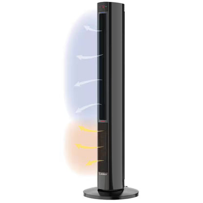 All Season 1500-Watt Electric Oscillating Comfort Control Tower Fan & Space Heater in One with Timer and Remote Control