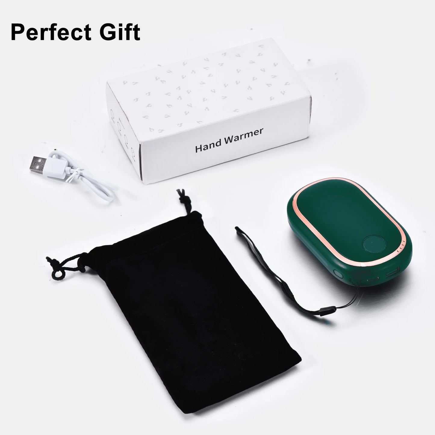 Hand Warmers Rechargeable 10000Mah Electric Hand Heater Reusable, Long Lasting 3 Temp for Golf, Hunting, Camping, Raynauds, Green