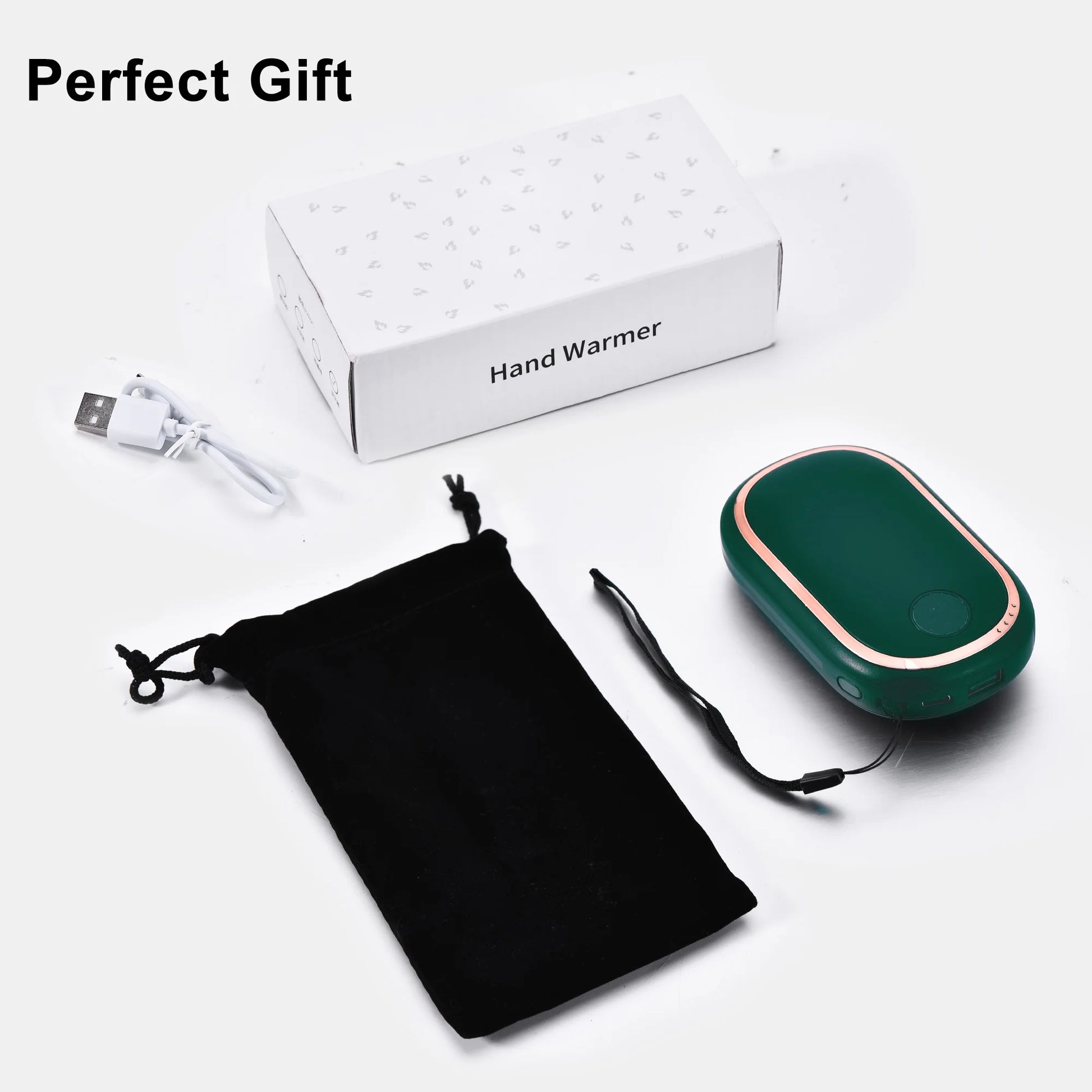 Hand Warmers Rechargeable 10000Mah Electric Hand Heater Reusable, Long Lasting 3 Temp for Golf, Hunting, Camping, Raynauds, Green