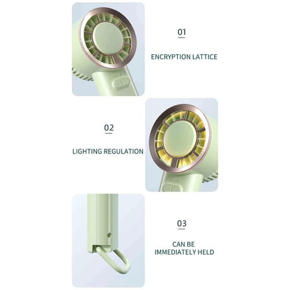 3 Speeds Personal Small Hand Fan, Mini Handheld Fan, Office Fan for Desk, Usb Rechargeable Personal Fan, for Home Office (Pink)