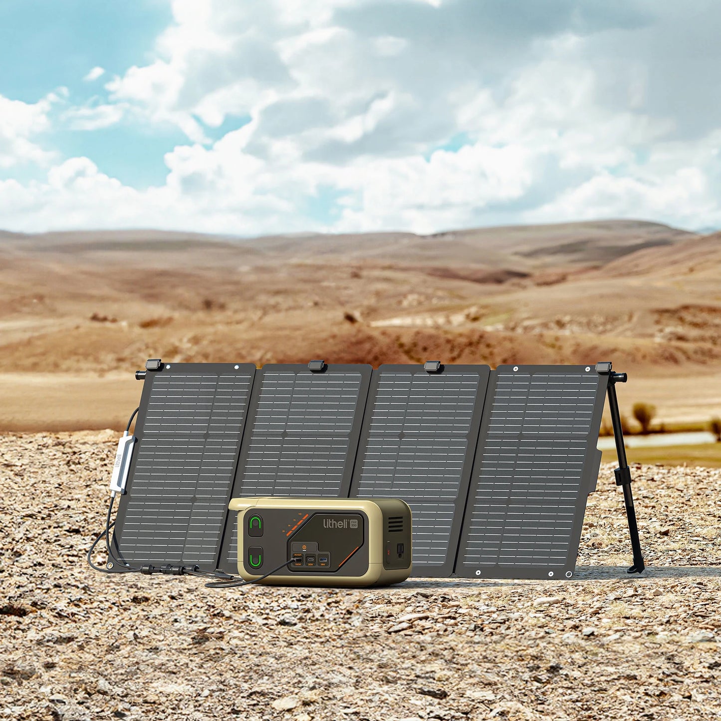 Portable Power Station B300SE Solar Generator, 288Wh Backup Lithium Battery, 300W Pure Sine Wave AC Outlets with 100W PD Fast Charging