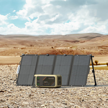 Portable Power Station B300SE Solar Generator, 288Wh Backup Lithium Battery, 300W Pure Sine Wave AC Outlets with 100W PD Fast Charging