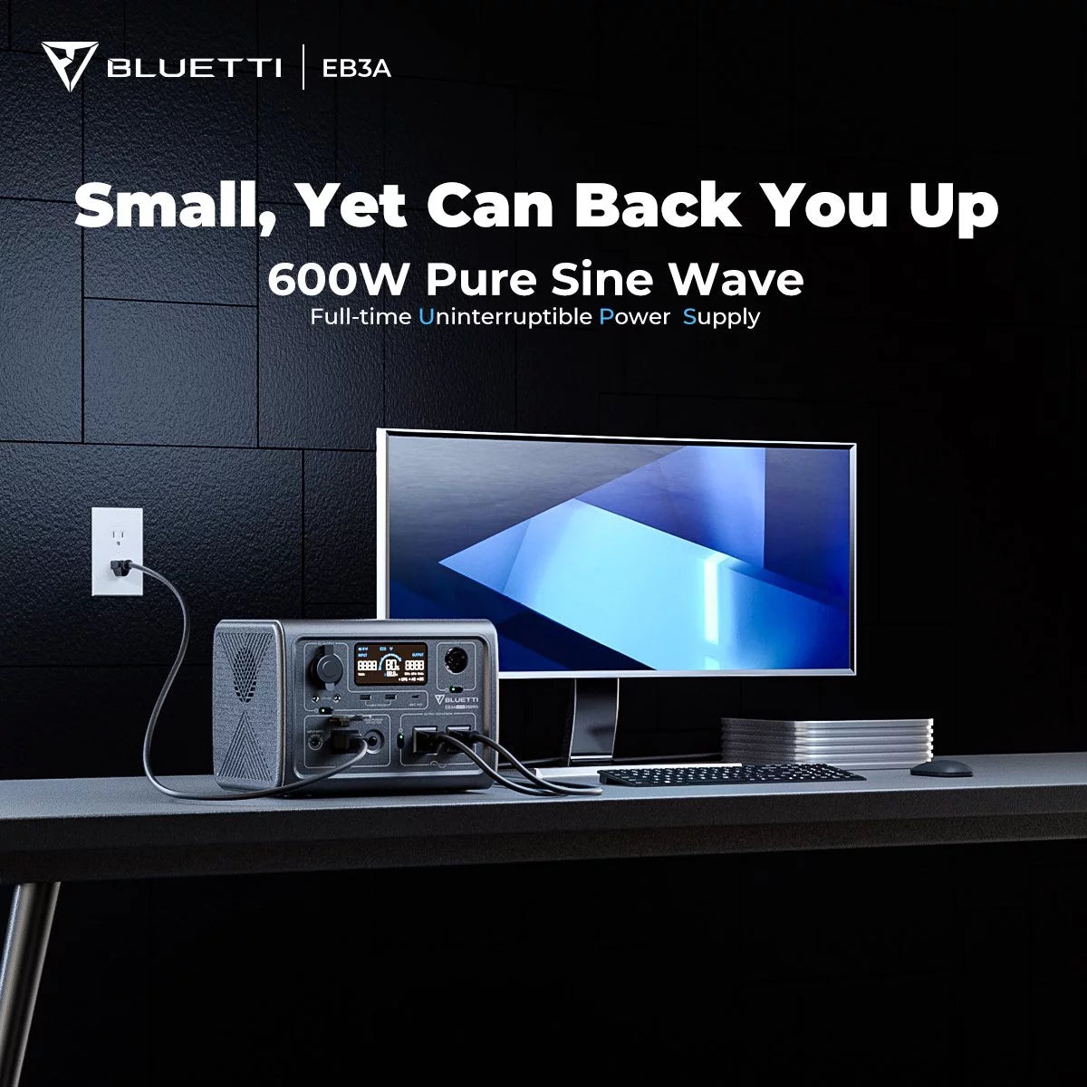 EB3A Portable Generator on Sale,600W Solar Generator, 268Wh Lifepo4 Power Station for Camping, Home Use, Emergency