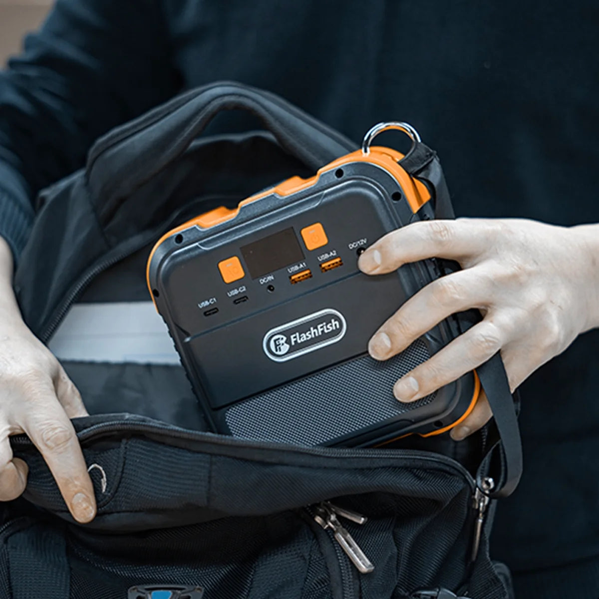 Portable Power Station Mini Solar Generator, 98Wh 26400Mah Lithium Battery, 120W 110V AC Outlets with LED Light Backup Battery for Camping Outdoor