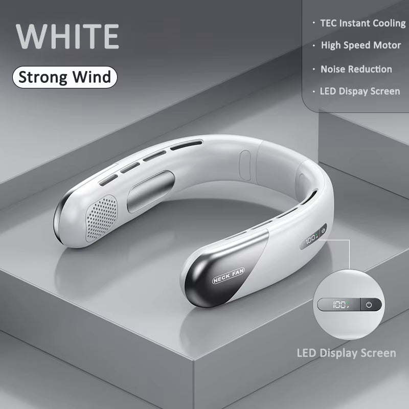 2024 New Neck Fan Portable Fan Wearable Fan Cooling Fan Bladeless Neck Fan Portable Air Conditioner Rechargeable Fan for Outdoor