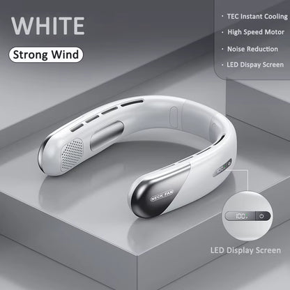 2024 New Neck Fan Portable Fan Wearable Fan Cooling Fan Bladeless Neck Fan Portable Air Conditioner Rechargeable Fan for Outdoor