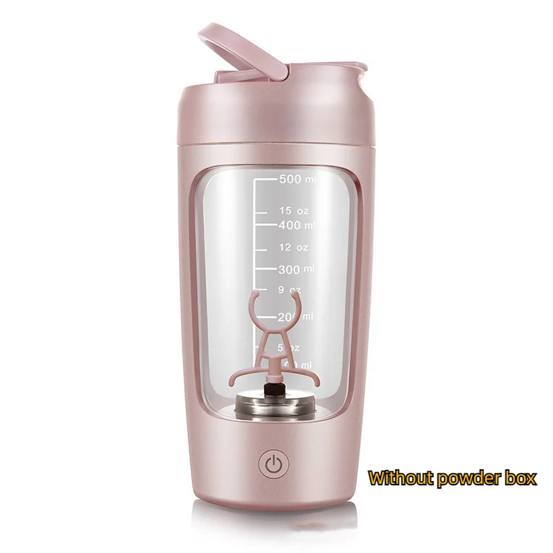 USB Electric Portable Whey Protein Shaker Bottle, Fully Automatic Stirring Cup Rechargeable Gym BA Free Cocktail Blend