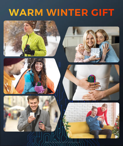 Hand Warmers, 10000Mah Hand Warmers Rechargeable, 7 Changing Colors Lights Electric Hand Warmers, Reusable Hand Warmer for Raynauds, Outdoors, Hunting, Golf, Camping, Women Mens Gifts(Green)