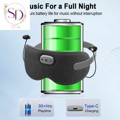 Experience Ultimate Comfort: Adjustable 3D Bluetooth Sleep Mask with HD Stereo Headphones for Peaceful Sleep Anywhere