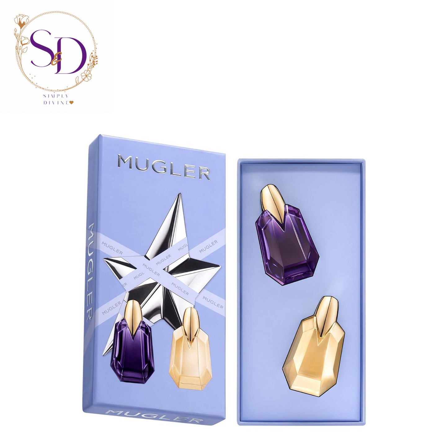 Mugler Alien & Alien Goddess Women's Fragrance Mini Gift Set - Floral & Woody - Travel Size, 0.2 Fl Oz Each