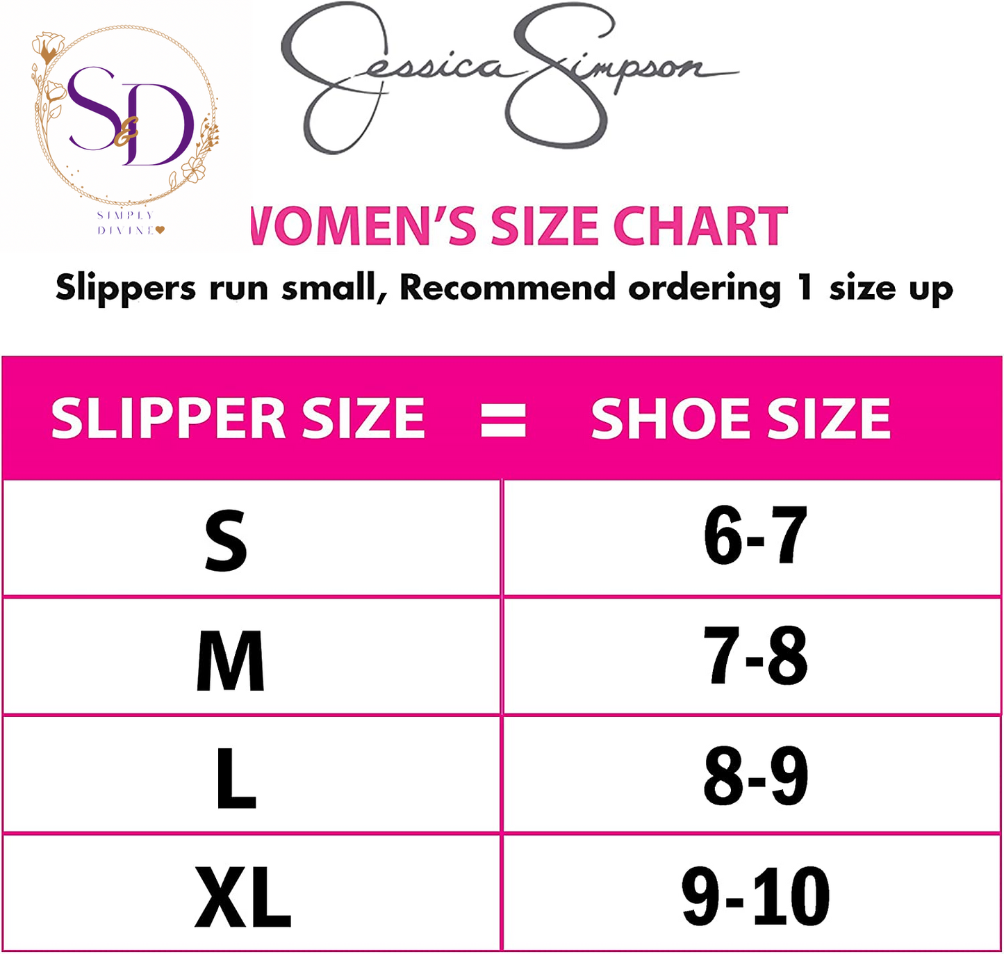 Jessica Simpson Women's Faux Fur Memory Foam House Slippers with Anti-Skid Sole