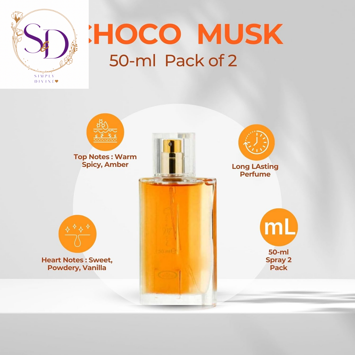 Choco Musk Eau de Parfum for Men and Women - Luxurious Musk Fragrance, Long-Lasting Signature Scent for All Occasions - 50 ml / 1.65 fl oz