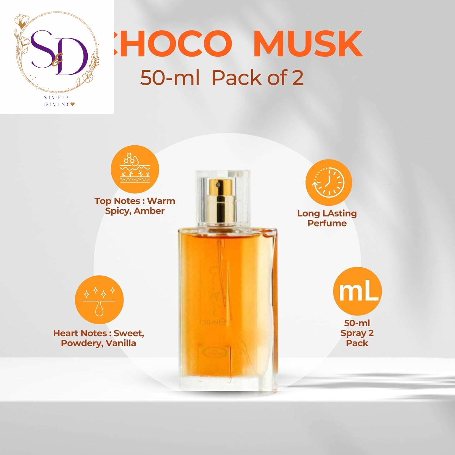Choco Musk Eau de Parfum for Men and Women - Luxurious Musk Fragrance, Long-Lasting Signature Scent for All Occasions - 50 ml / 1.65 fl oz
