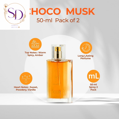 Choco Musk Eau de Parfum for Men and Women - Luxurious Musk Fragrance, Long-Lasting Signature Scent for All Occasions - 50 ml / 1.65 fl oz