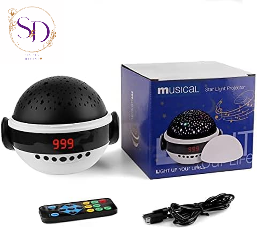 Baby Night Lights Star Projector for Kids Room White Noise Nursery Sound Machine Sleep Soother Bedside Lamp 6 Natural Sounds 6 Lullabies Music Remote Timer
