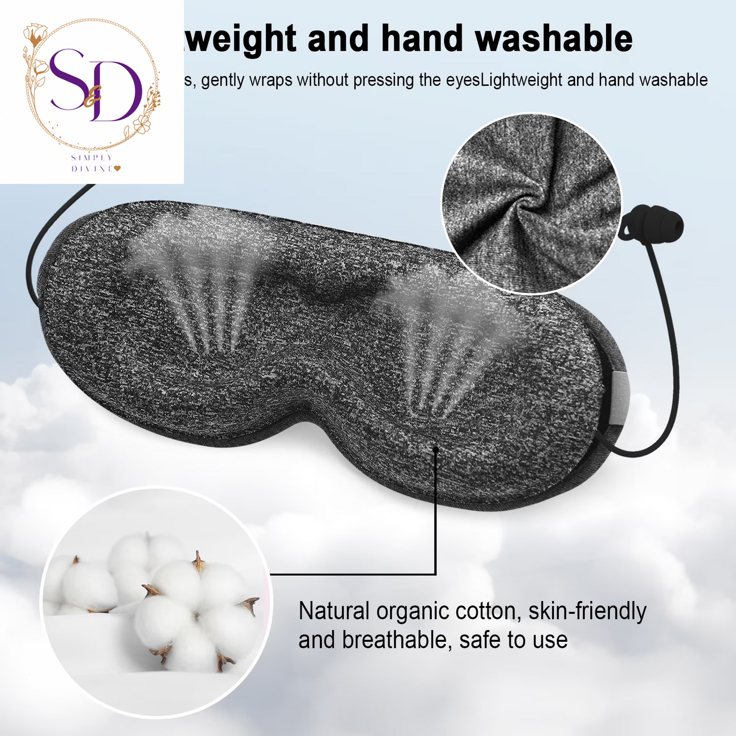 Experience Ultimate Comfort: Adjustable 3D Bluetooth Sleep Mask with HD Stereo Headphones for Peaceful Sleep Anywhere