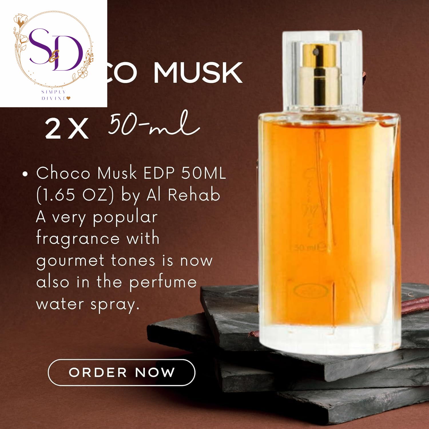Choco Musk Eau de Parfum for Men and Women - Luxurious Musk Fragrance, Long-Lasting Signature Scent for All Occasions - 50 ml / 1.65 fl oz