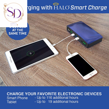 HALO Bolt Portable Car Jump Starter 57720 MWH Car Battery Jump Starter with 2 USB Ports to Charge Devices, Portable Car Charger - Silver, 123236