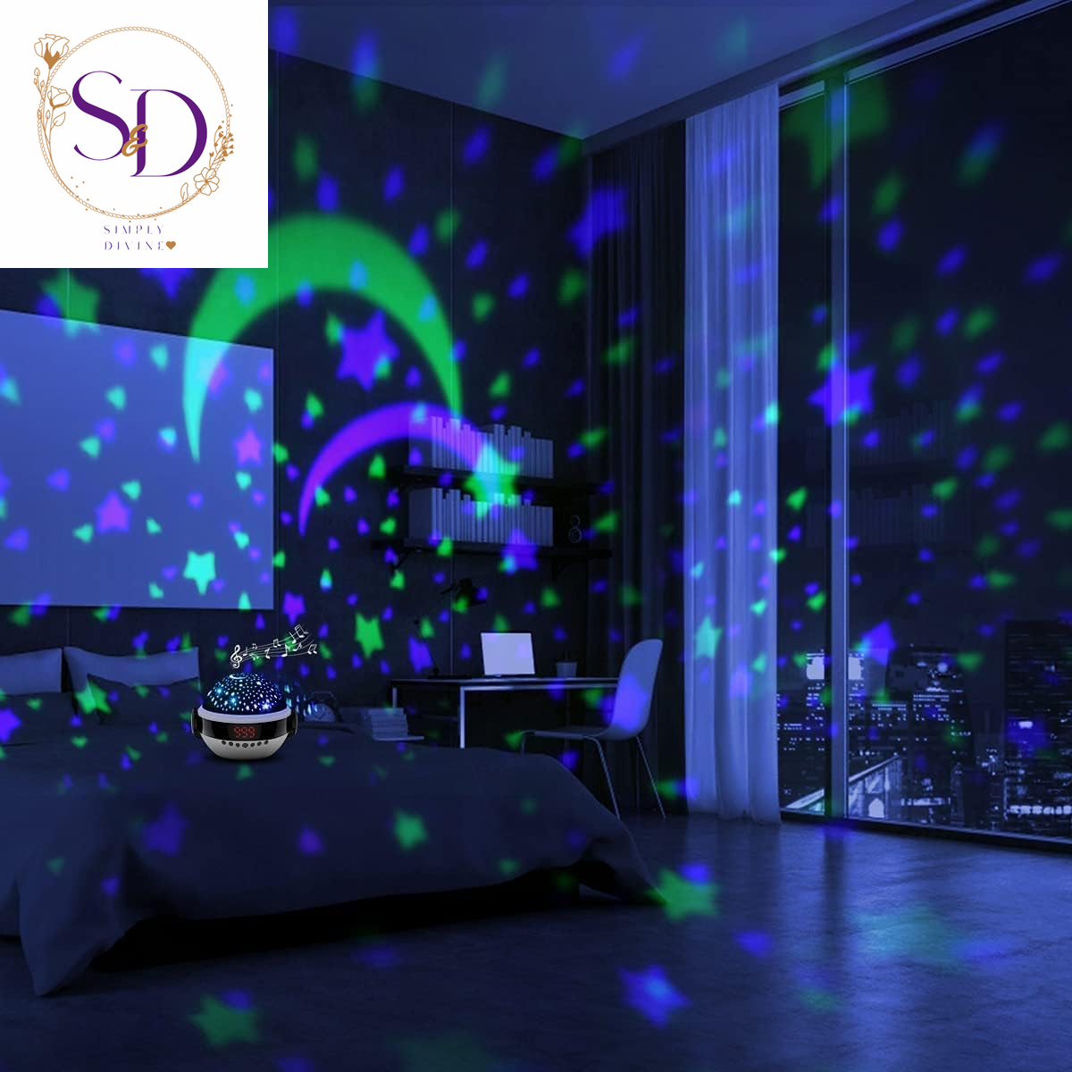 Baby Night Lights Star Projector for Kids Room White Noise Nursery Sound Machine Sleep Soother Bedside Lamp 6 Natural Sounds 6 Lullabies Music Remote Timer