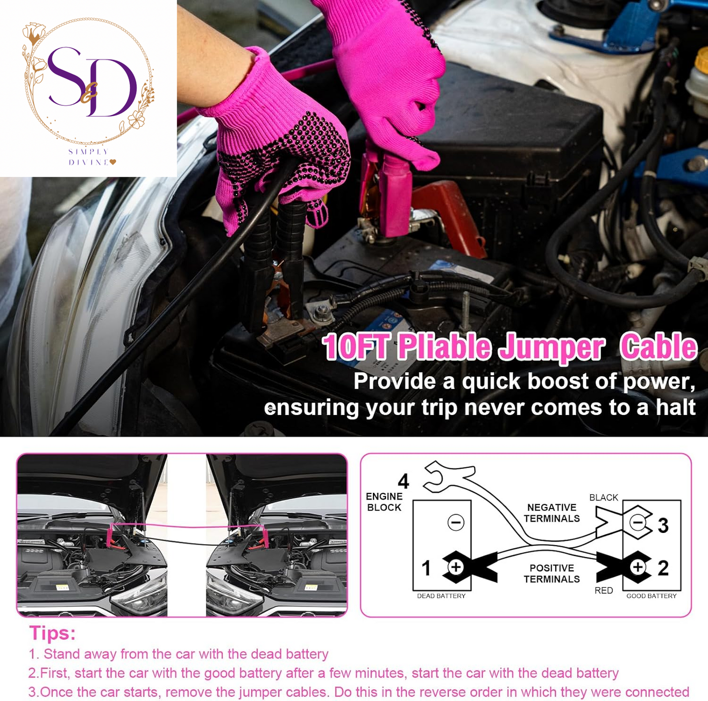 14PCS Car Cleaning Detailing Kit Interior Cleaner with High Power Car Vacuum and 56PCS Roadside Emergency Car Safety Kit