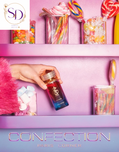 Paris Corner Khair Confection Eau de Parfum 3.4 Fl Oz | Unisex Fragrance with Sweet Candy Notes of Pear, Whipped Cream, Jasmine, and Vanilla