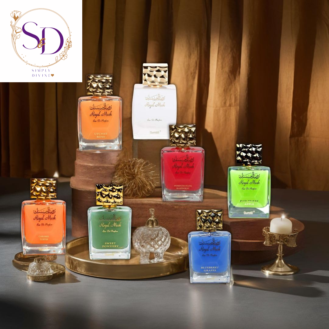 Surrati Royal Musk Collection - Set of 7 EDP Sprays 100ML (3.4 OZ) with Long-Lasting and Exquisite Fragrances